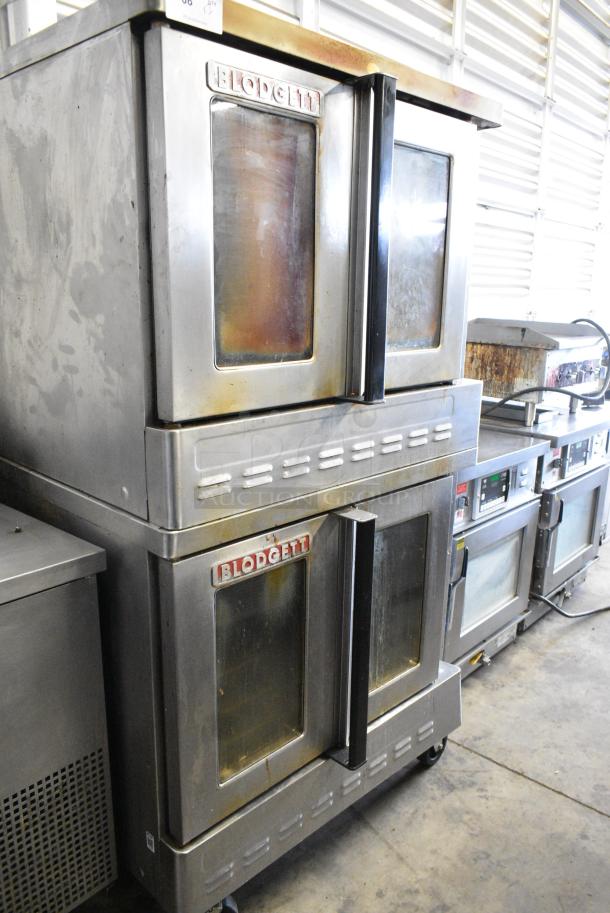 2 Blodgett Stainless Steel Commercial Natural Gas Powered Full Size Convection Ovens w/ View Through Doors, Metal Oven Racks on Commercial Casters. 2 Times Your Bid! - Image 2 of 14