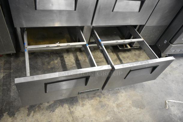 2018 True TPP-67D-4 Stainless Steel Commercial Pizza Prep Table w/ 4 Drawers on Commercial Casters. 115 Volts, 1 Phase. Tested and Powers On But Does Not Get Cold - Image 8 of 10