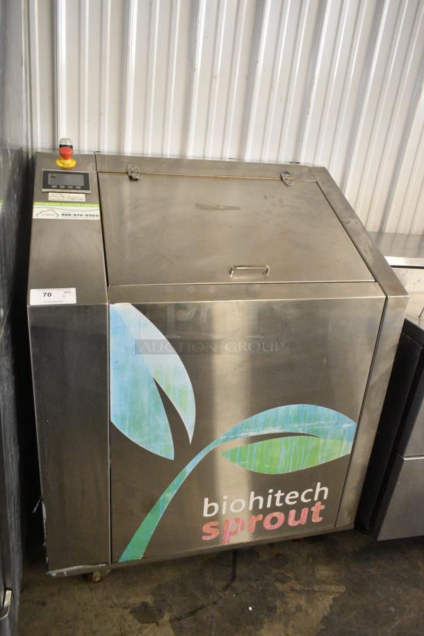 Biohitech Sprout Stainless Steel Commercial Food Waste Biodigester on Commercial Casters. 115 Volts, 1 Phase. Tested and Powers On But Parts Do Not Move - Image 1 of 9