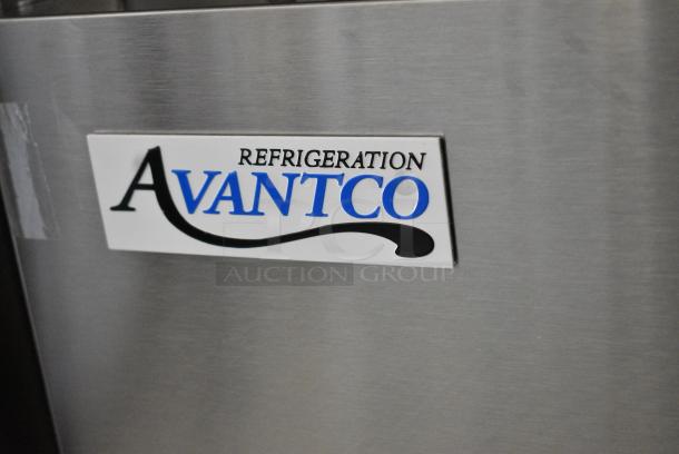 BRAND NEW SCRATCH AND DENT! 2024 Avantco 178SSPPT3 Stainless Steel Commercial 94" 3 Door Refrigerated Pizza Prep Table w/ 4 Drawers and 1 Door on Commercial Casters. 115 Volts, 1 Phase. Tested and Working! - Image 2 of 14