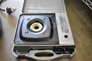 2 ChefMaster Butane Gas Single Burner Range in Gray Poly Case. 2 Times Your Bid!