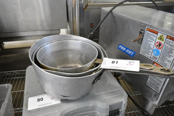 3 Metal Sauce Pan. 3 Times Your Bid! - Image 1 of 4