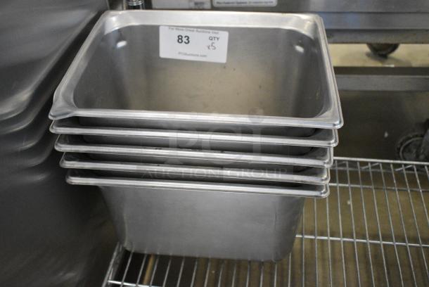 5 Stainless Steel Drop In Bins. 5 Times Your Bid! - Image 1 of 3
