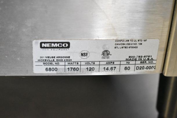 2020 Nemco 6800 Stainless Steel Commercial Countertop Electric Conveyor Toaster Oven. 120 Volts, 1 Phase. Tested and Working! - Image 6 of 6