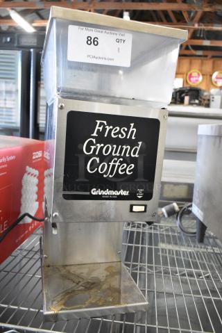 Grindmaster 190 Stainless Steel Commercial Countertop Coffee Bean Grinder. 115 Volts, 1 Phase. Tested and Working!