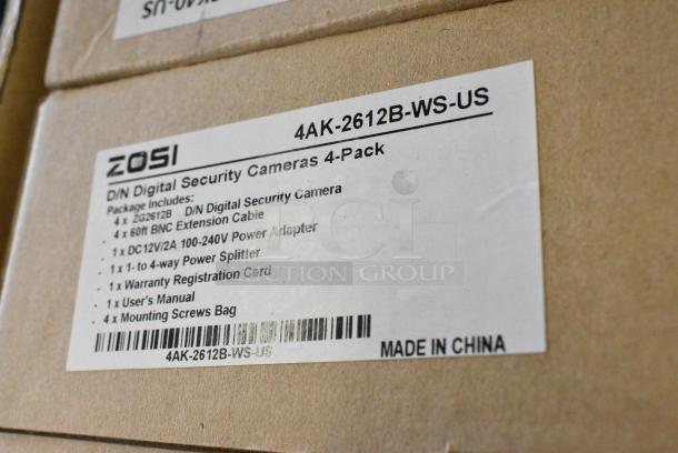 BRAND NEW IN BOX! Zosi 4AK-2612B-WS-US Digital Security Camera Pack - Image 6 of 8