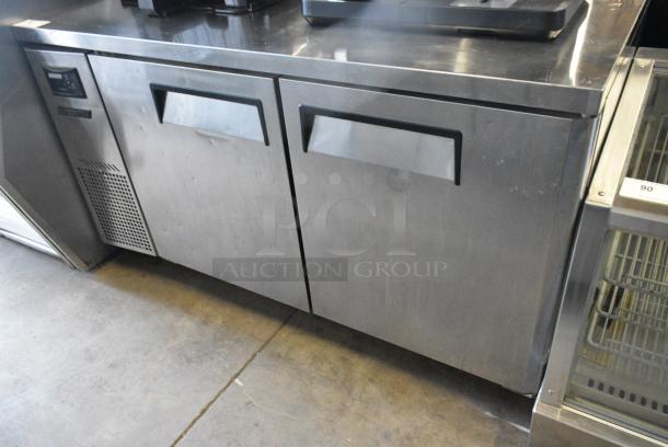 Turbo Air JUR-60 Stainless Steel Commercial Undercounter 2 Door Cooler on Commercial Casters. 115 Volts, 1 Phase. Tested and Powers on But Does Not Get Cold - Image 1 of 7