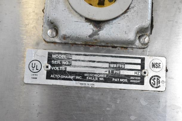 Alto Shaam 500 Stainless Steel Commercial Heated Holding Cabinet on Commercial Casters. 230 Volts, 1 Phase. - Image 6 of 6