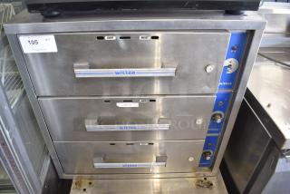 Wittco 200-3R Stainless Steel Commercial Countertop 3 Drawer Warming Drawer. 120 Volts, 1 Phase. Tested and Working!