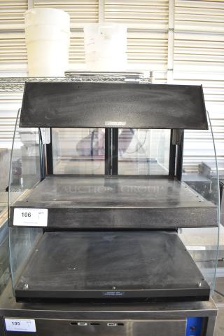 Hatco GRCMW-26D Metal Commercial Countertop Heated 2 Tier Display Case Merchandiser. 120 Volts, 1 Phase. Tested and Working!