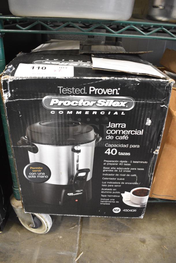 2 IN ORIGINAL BOX! Proctor Silex 45040R 40 Cup (200 oz.) Coffee Urn / Percolator. 120 Volts, 1 Phase. 2 Times Your Bid! - Image 2 of 7