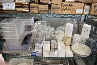 ALL ONE MONEY! Tier Lot of Various Items Including Poly Drop In Bins, Glasses and Various Silverware