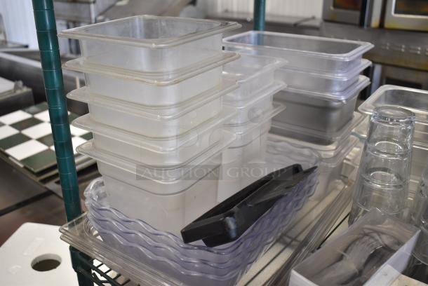 ALL ONE MONEY! Tier Lot of Various Items Including Poly Drop In Bins, Glasses and Various Silverware - Image 2 of 6