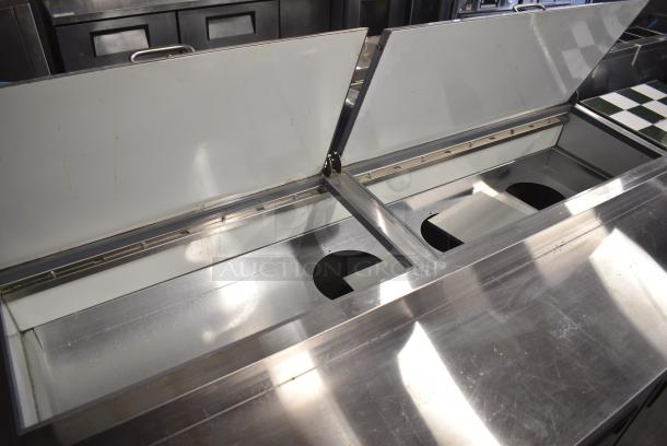 Bison BPT-67 Stainless Steel Commercial Pizza Prep Table on Commercial Casters. 115 Volts, 1 Phase. Tested and Working! - Image 4 of 9