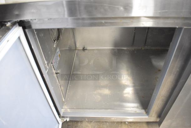 Bison BPT-67 Stainless Steel Commercial Pizza Prep Table on Commercial Casters. 115 Volts, 1 Phase. Tested and Working! - Image 5 of 9