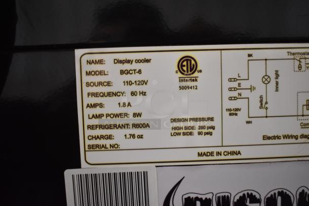 Bison BGCT-6 Metal Commercial Mini Cooler Merchandiser. 115 Volts, 1 Phase. Tested and Working! - Image 6 of 7