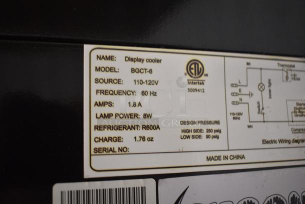 Bison BGCT-6 Metal Commercial Mini Cooler Merchandiser. 115 Volts, 1 Phase. Tested and Working! - Image 6 of 7