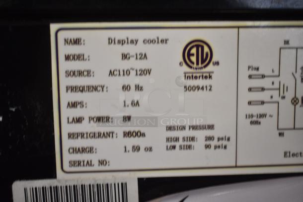 Bison BG-12A Metal Commercial Mini Cooler Merchandiser. 115 Volts, 1 Phase. Tested and Working! - Image 5 of 6