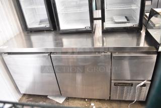 2017 Continental CRA68 Stainless Steel Commercial 3 Door Undercounter Cooler. 115 Volts, 1 Phase. Tested and Powers On But Does Not Get Cold