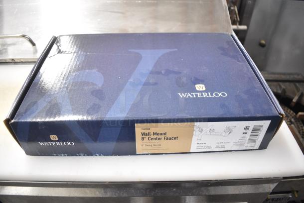BRAND NEW SCRATCH AND DENT! Waterloo 750FW88 Wall-Mounted Faucet with 8" Centers and 8" Swing Spout - Image 2 of 4