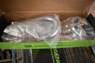2 BRAND NEW SCRATCH AND DENT! Regency 600FW84G Wall Mount Faucet with 3 1/2" Swivel Gooseneck Spout and 8" Centers. 2 Times Your Bid!