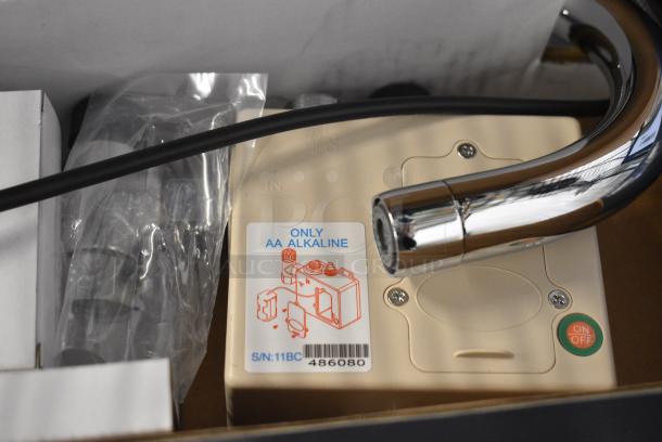 3 BRAND NEW SCRATCH AND DENT! Waterloo 750EFDMGLF Deck-Mount Hands-Free Sensor Faucet with 4 3/8" Gooseneck Spout and 0.5 GPM. 3 Times Your Bid! - Image 2 of 6