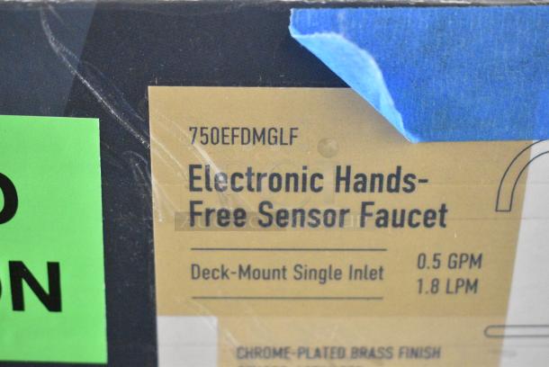 3 BRAND NEW SCRATCH AND DENT! Waterloo 750EFDMGLF Deck-Mount Hands-Free Sensor Faucet with 4 3/8" Gooseneck Spout and 0.5 GPM. 3 Times Your Bid! - Image 5 of 6