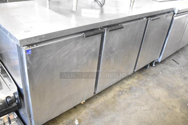 Beverage Air WTR72A Stainless Steel Commercial 3 Door Undercounter Cooler. 115 Volts, 1 Phase. Tested and Working! - Image 1 of 7