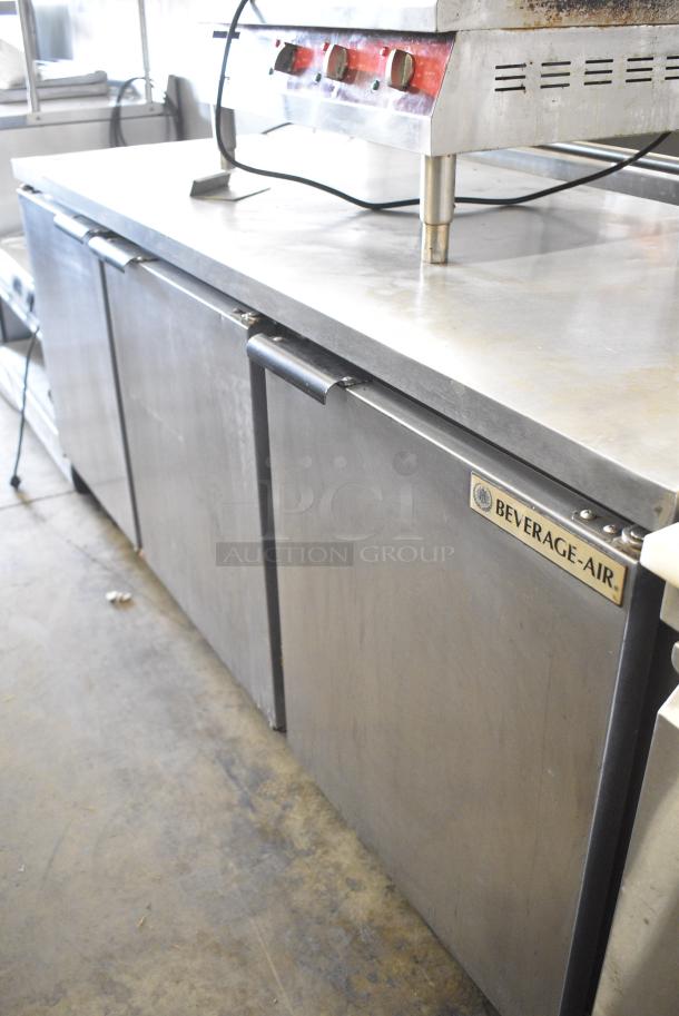 Beverage Air WTR72A Stainless Steel Commercial 3 Door Undercounter Cooler. 115 Volts, 1 Phase. Tested and Working! - Image 2 of 7