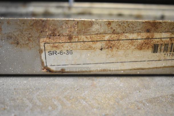 Sierra SR-6-36 Stainless Steel Commercial Natural Gas Powered 6 Burner Range w/ Oven, Back Splash and Over Shelf. - Image 9 of 12