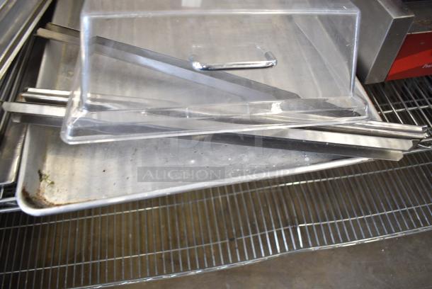7 Various Items Including Metal Chafing Dish Lids and Metal Baking Pan. 7 Times Your Bid! - Image 5 of 5