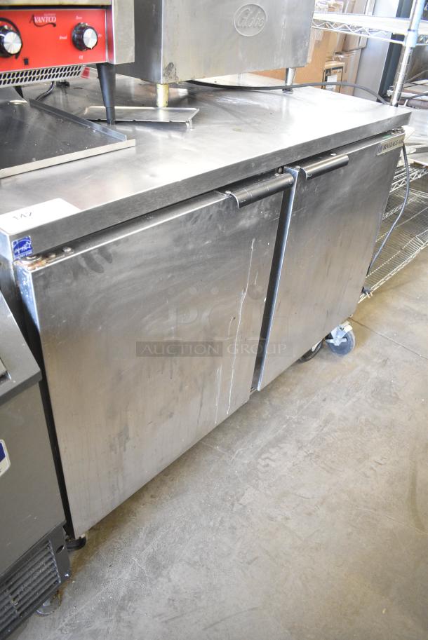 Beverage Air WTR48A Stainless Steel Commercial 2 Door Undercounter Cooler on Commercial Casters. 115 Volts, 1 Phase. Tested and Powers On But Does Not Get Cold - Image 2 of 8