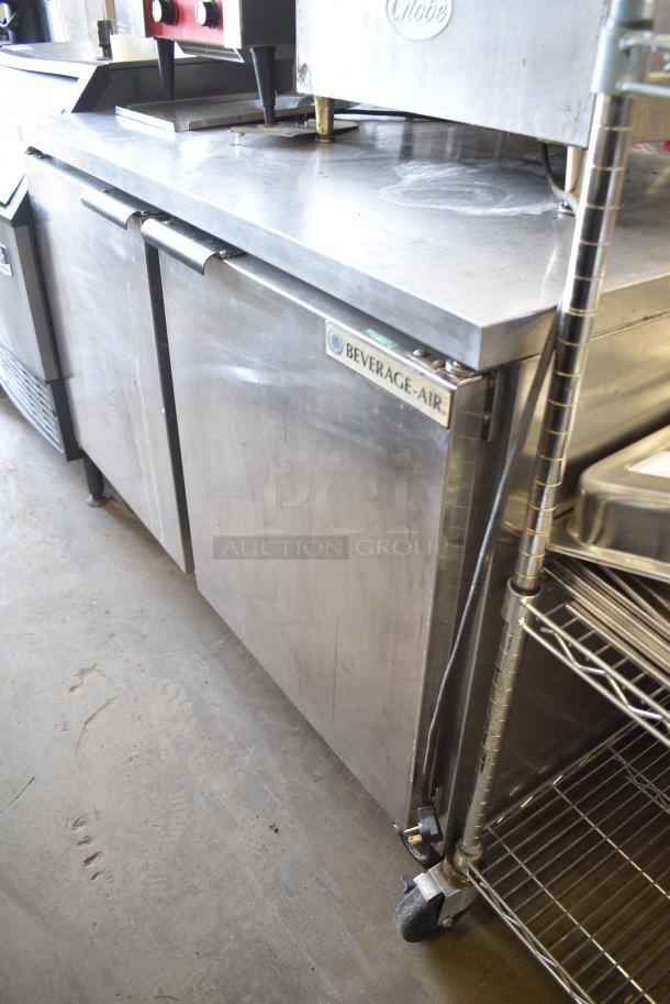 Beverage Air WTR48A Stainless Steel Commercial 2 Door Undercounter Cooler on Commercial Casters. 115 Volts, 1 Phase. Tested and Powers On But Does Not Get Cold - Image 3 of 8