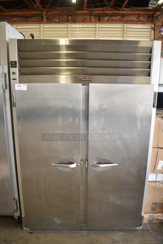 Traulsen G20010 Stainless Steel Commercial 2 Door Reach In Cooler w/ Poly Coated Racks. 115 Volts, 1 Phase. Tested and Working!