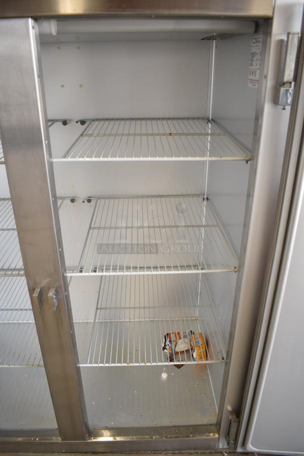 Traulsen G20010 Stainless Steel Commercial 2 Door Reach In Cooler w/ Poly Coated Racks. 115 Volts, 1 Phase. Tested and Working! - Image 6 of 10