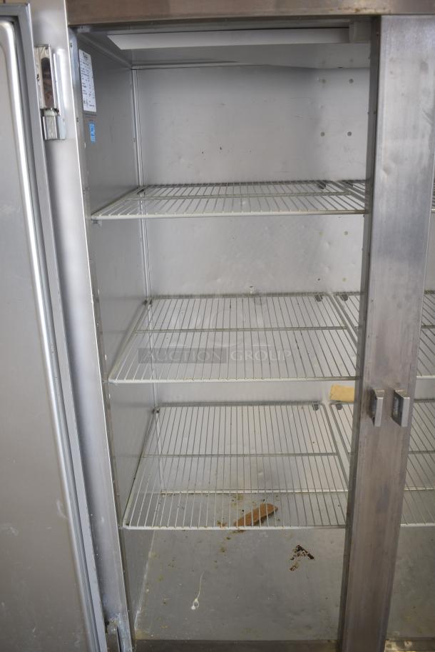 Traulsen G22010 Stainless Steel Commercial 2 Door Reach In Freezer w/ Poly Coated Racks on Commercial Casters. 115 Volts, 1 Phase. Tested and Working! - Image 4 of 8