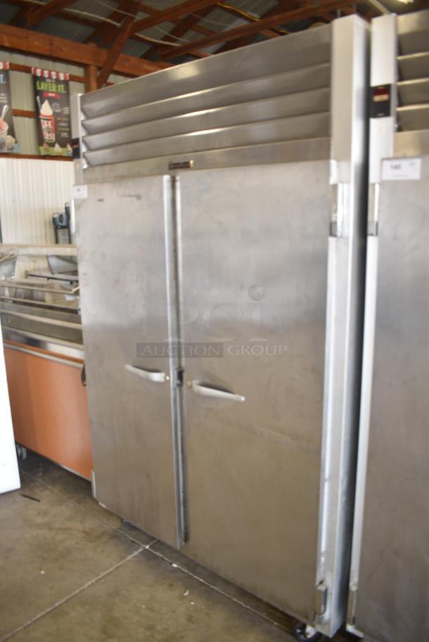 Traulsen G20010 Stainless Steel Commercial 2 Door Reach In Cooler w/ Poly Coated Racks on Commercial Casters. 115 Volts, 1 Phase. Tested and Powers On But Does Not Get Cold - Image 3 of 8