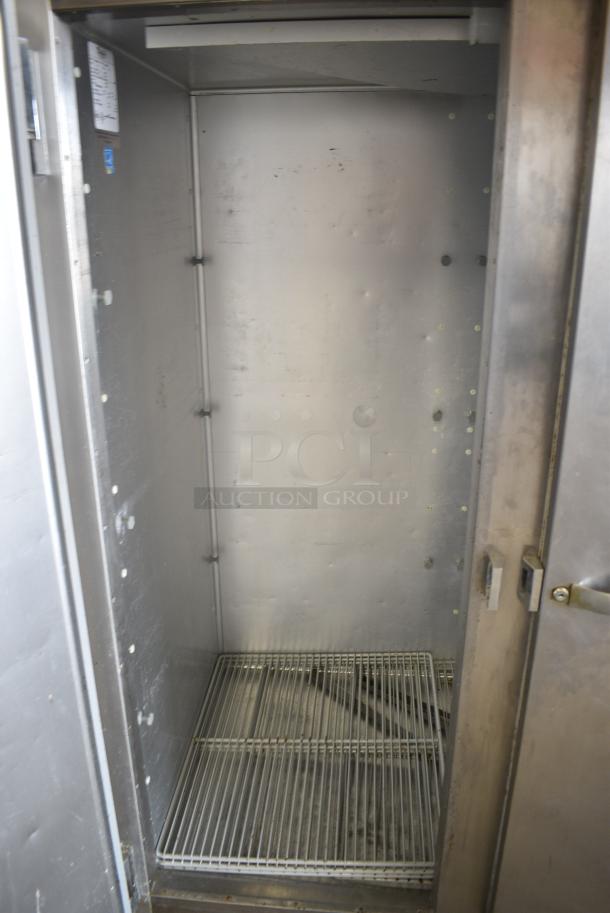 Traulsen G20010 Stainless Steel Commercial 2 Door Reach In Cooler w/ Poly Coated Racks on Commercial Casters. 115 Volts, 1 Phase. Tested and Powers On But Does Not Get Cold - Image 4 of 8