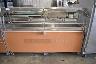 Duke 940-FL-2 M Stainless Steel Commercial Buffet Station w/ Sneeze Guard on Commercial Casters. 115 Volts, 1 Phase. Cannot Test - Unit Trips the Breaker