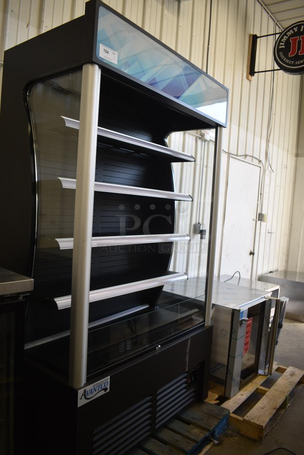 BRAND NEW SCRATCH AND DENT! Avantco 189BVAC46HC BVAC-46HC 46" Black Refrigerated Air Curtain Merchandiser w/ Metal Shelves. Tested and Working! - Image 3 of 5