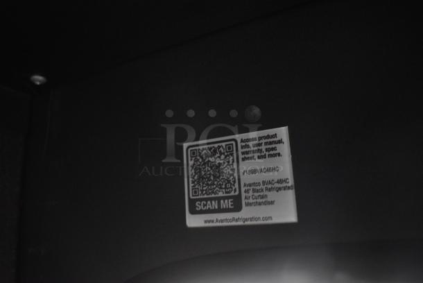 BRAND NEW SCRATCH AND DENT! Avantco 189BVAC46HC BVAC-46HC 46" Black Refrigerated Air Curtain Merchandiser w/ Metal Shelves. Tested and Working! - Image 5 of 5