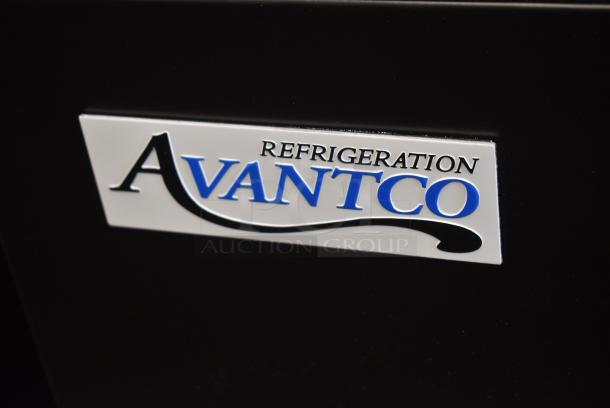 BRAND NEW SCRATCH AND DENT! 2024 Avantco 178UBB60GHC 60" Black Counter Height Narrow Glass Door Back Bar Refrigerator with LED Lighting. 115 Volts, 1 Phase. Tested and Working! - Image 3 of 8