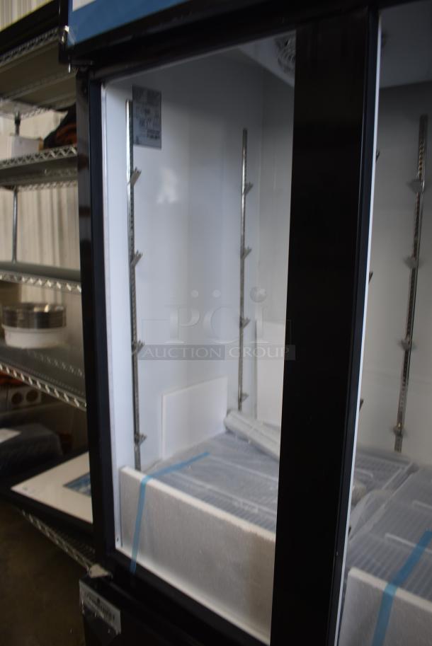 BRAND NEW SCRATCH AND DENT! Mainstreet 829GMC49B Metal Commercial 52 3/4" 2 Door Swing Glass Door Merchandiser Refrigerator Merchandiser. Doors Need To Be Reattached. 115 Volts, 1 Phase. Tested and Working! - Image 5 of 6