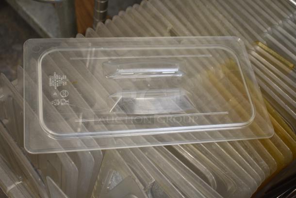 ALL ONE MONEY! Lot of Various Poly Clear Drop In Bin Lids in Poly Bin - Image 4 of 5