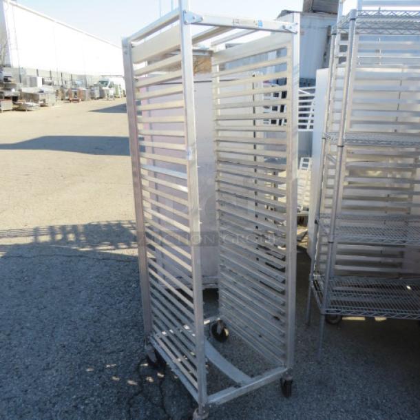 One Epco Aluminum Speed Rack On Casters. Model# A7B181. 21.5X26.5X73 - Image 1 of 1