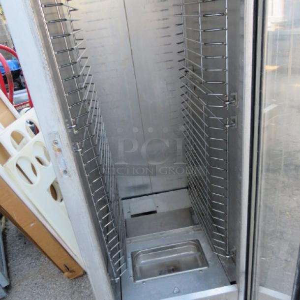 One WORKING Cozoc Heat And Hold On Casters. Model# HPC7101. 120 Volt. 1500 Watt.  24.5X31.5X67. $2880.00. - Image 3 of 3