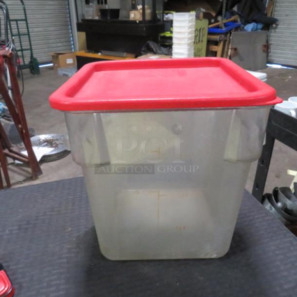 One 8 Quart Food Storage Container With Lid. - Image 1 of 1