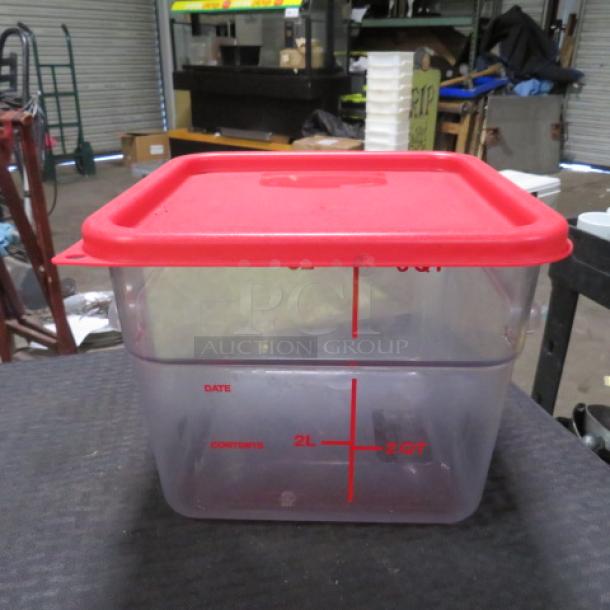 One 6 Quart Food Storage Container With Lid. - Image 1 of 1