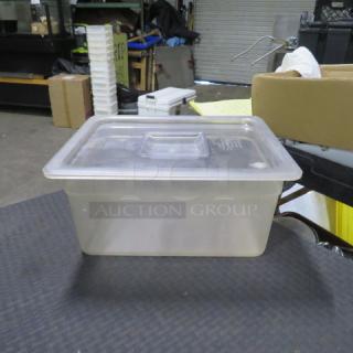 1/2 Size 6 Inch Deep Food Storage Container With Lid.