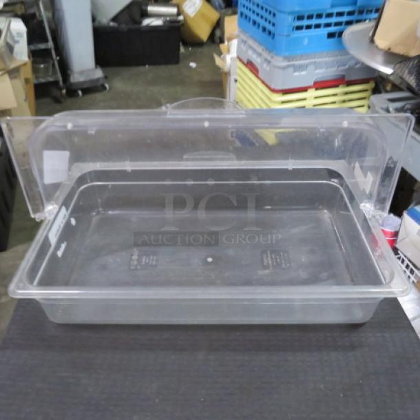 One Full Size 4 Inch Deep Food Storage Container With Dome Shaped Flip Lid. - Image 2 of 3